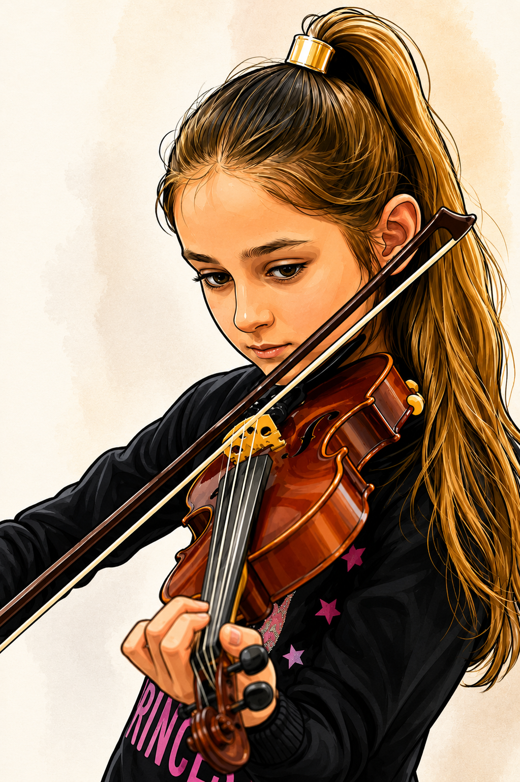 Devojčica svira violinu